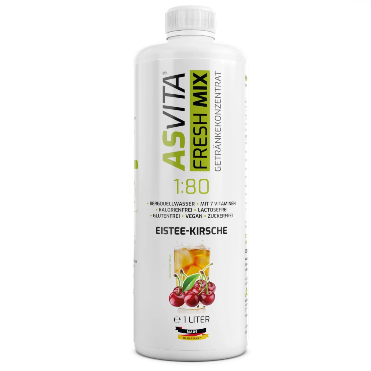 Asvita Fresh Mix 1:80 – zuckerfreier Getränkesirup 1L
