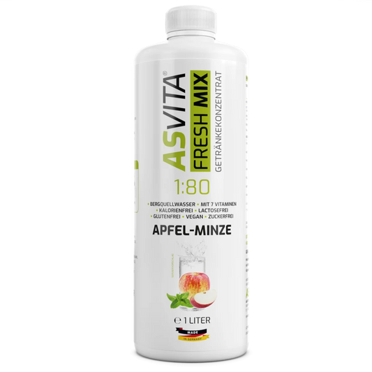 Asvita Fresh Mix 1:80 – zuckerfreier Getränkesirup 1L