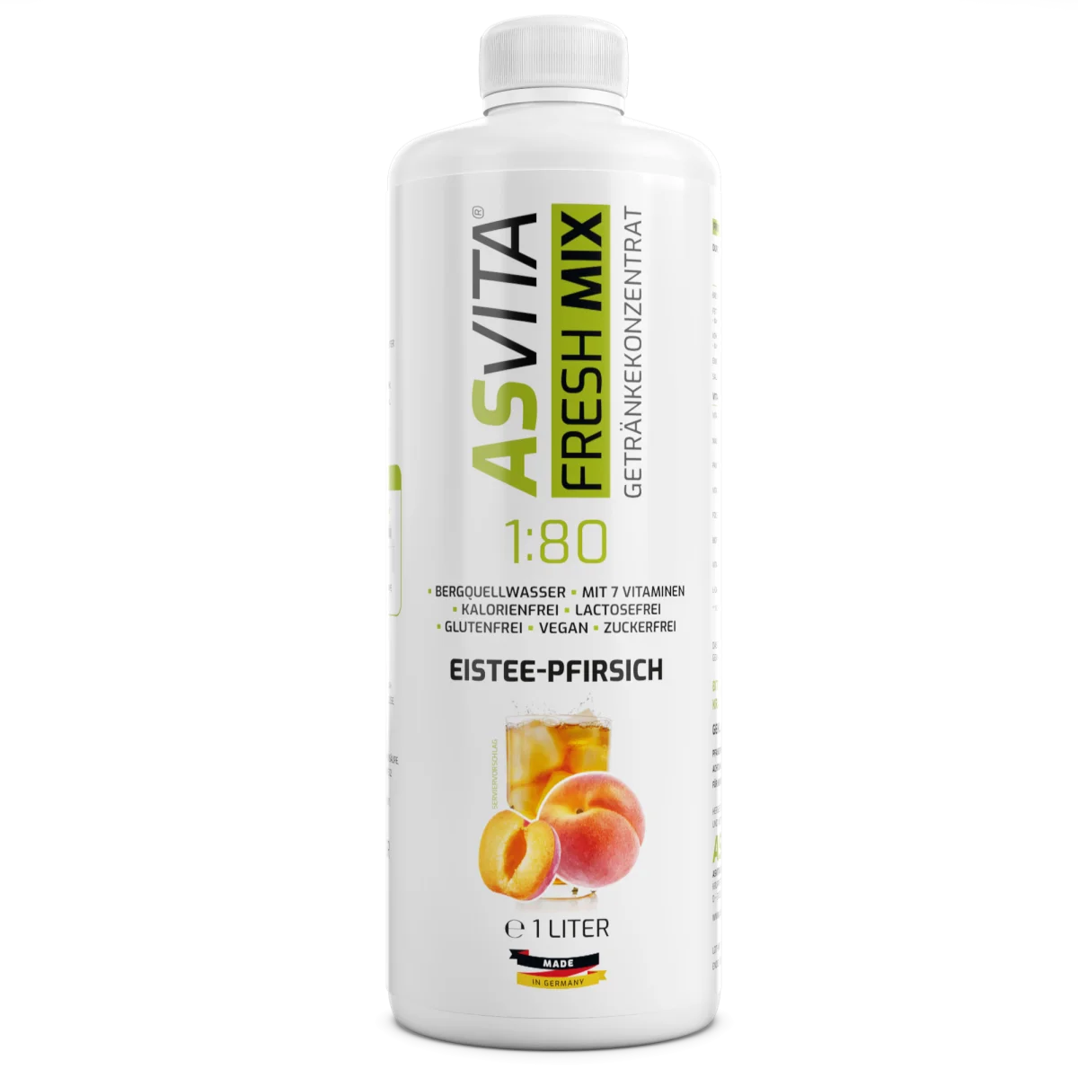 Asvita Fresh Mix 1:80 – zuckerfreier Getränkesirup 1L
