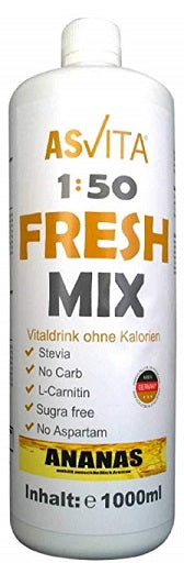 Asvita Fresh Mix 1:80 – zuckerfreier Getränkesirup 1L