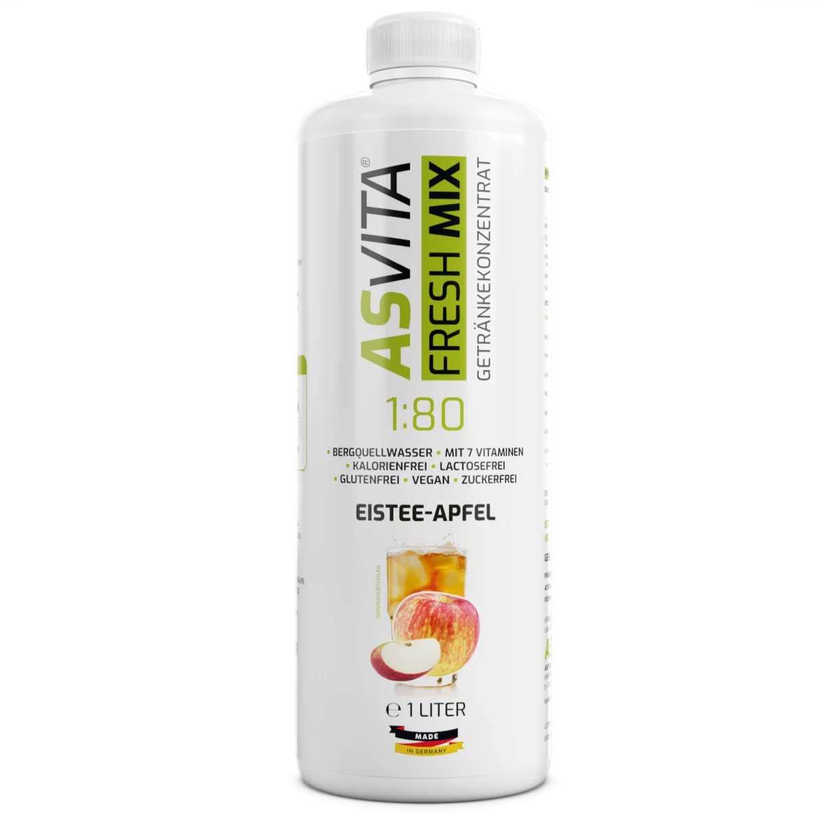 Asvita Fresh Mix 1:80 – zuckerfreier Getränkesirup 1L