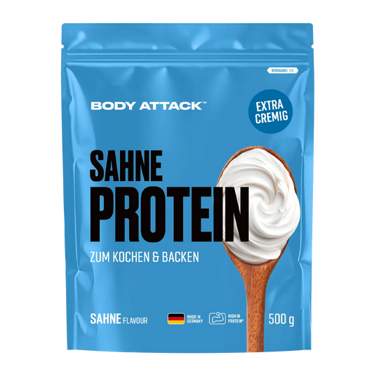 Body Attack Sahne Protein 500 g | Protein Sahne zum Kochen & Backen