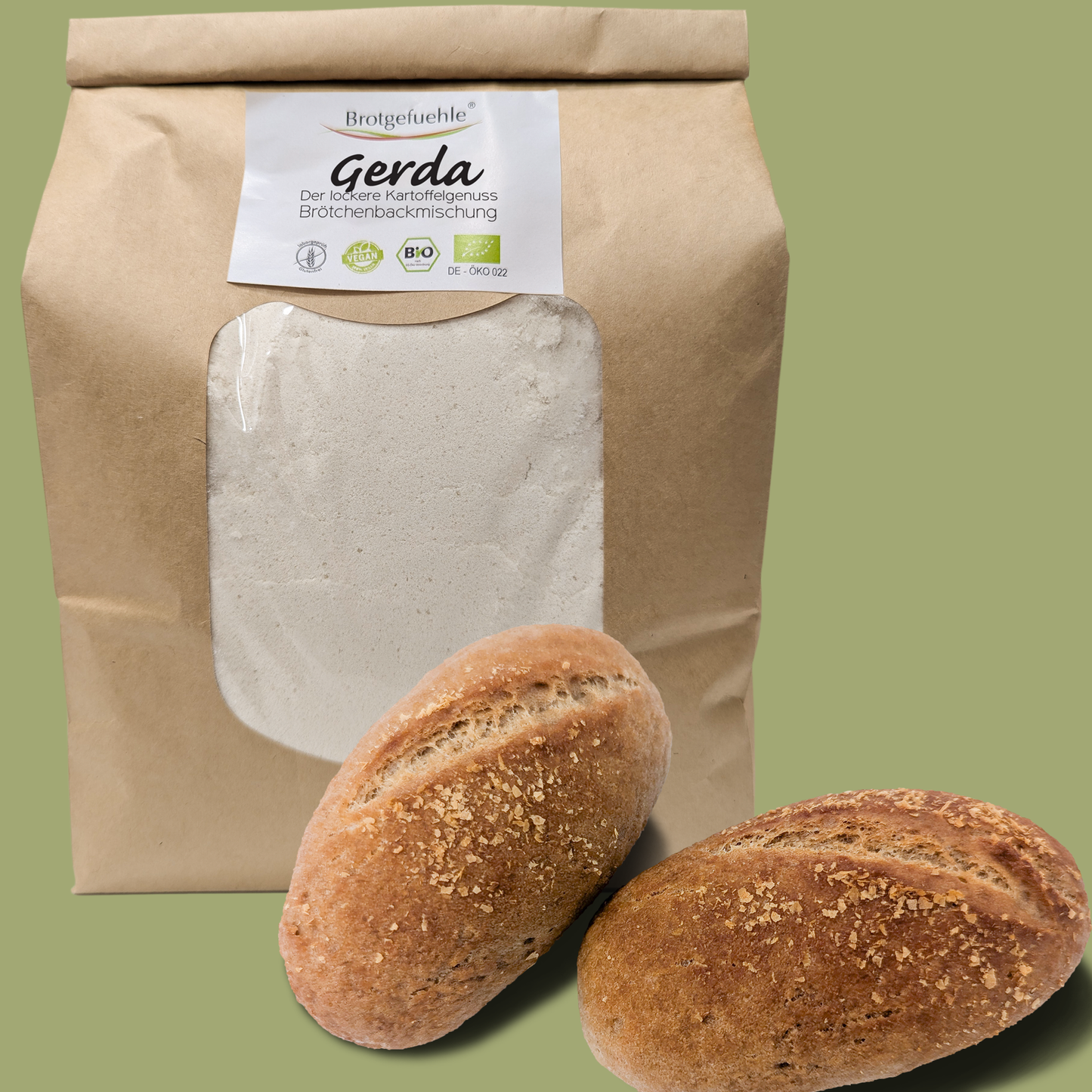 GERDA - glutenfreie Bio-Brötchenbackmischung