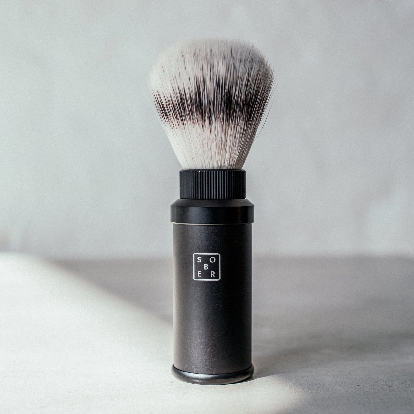 Rasierpinsel Aluminium schwarz
