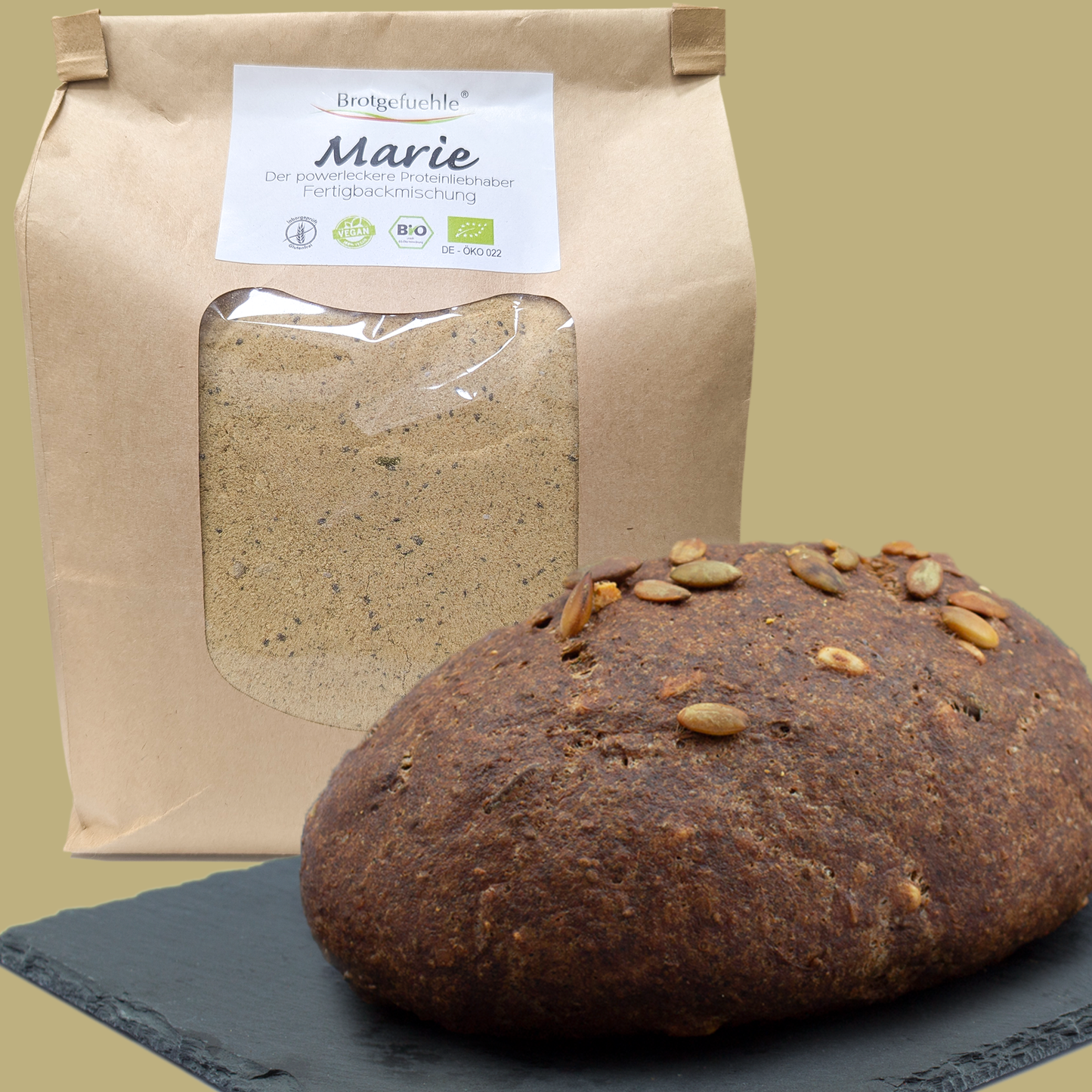 MARIE - glutenfreie Bio-Brotbackmischung