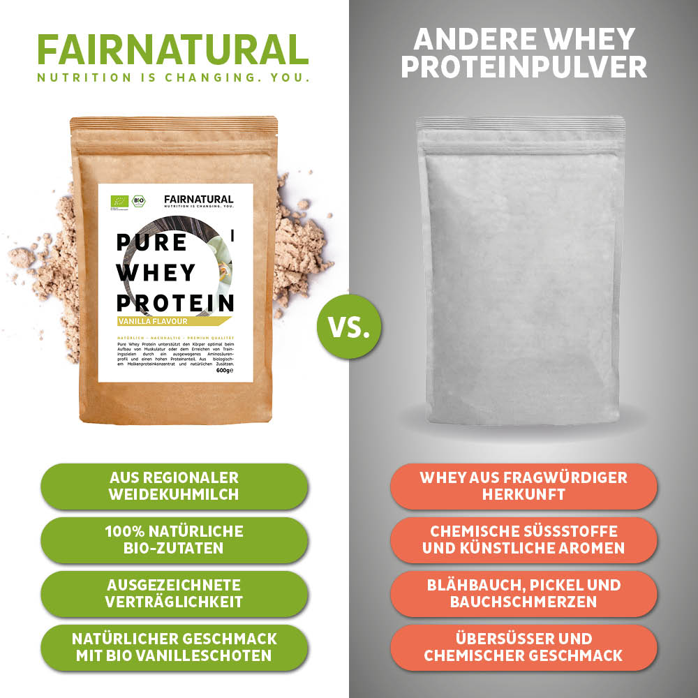 Bio Whey Protein Pulver Vanille